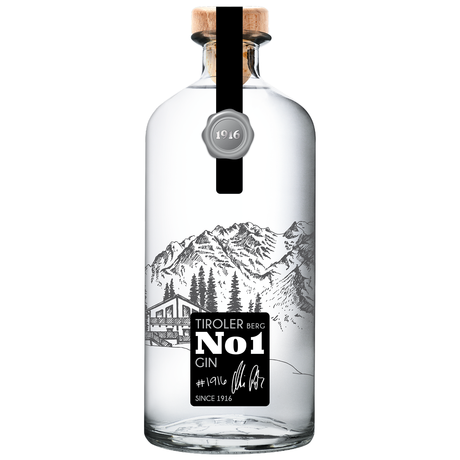 No1 Berg Gin in 700ml Flasche der Tiroler Kräuterdestillerie