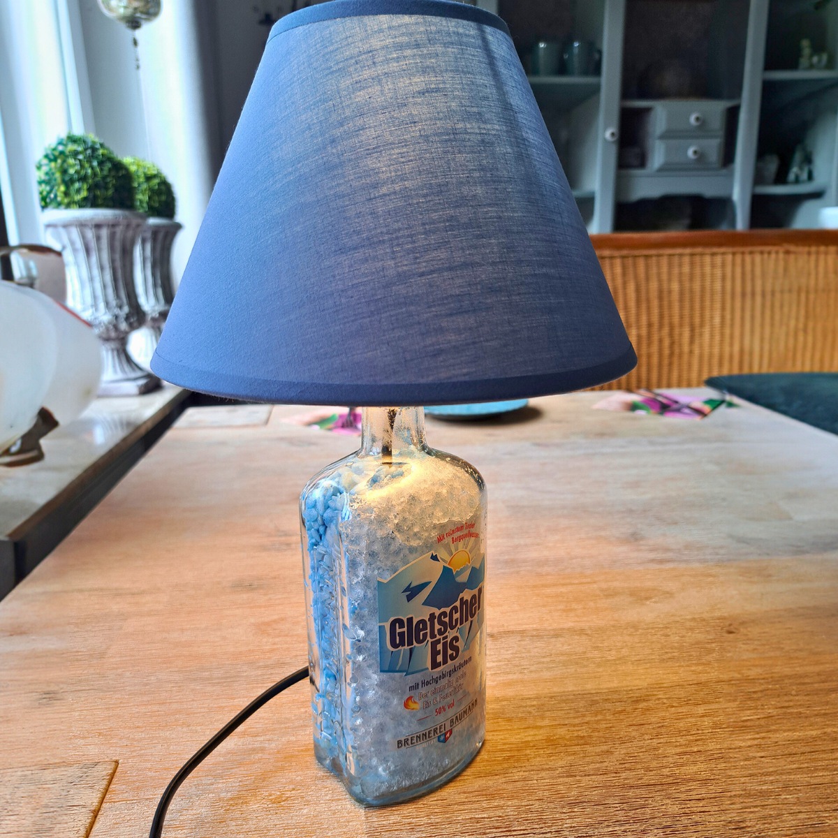 GletscherEis Tischlampe selbstgemacht DIY